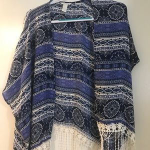 Forever 21 fringe cardigan